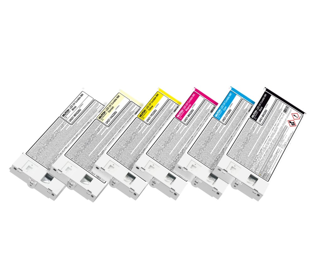 UH21-WH220U LED UVインク ホワイト Mutoh UH21 (Rigid) UV Ink - White (220 ml) - Mutoh UH21 (Rigid) UV