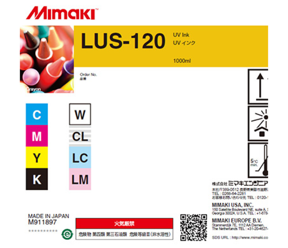 Mimaki UV Ink LUS-120 Black 1 Liter Bottle
