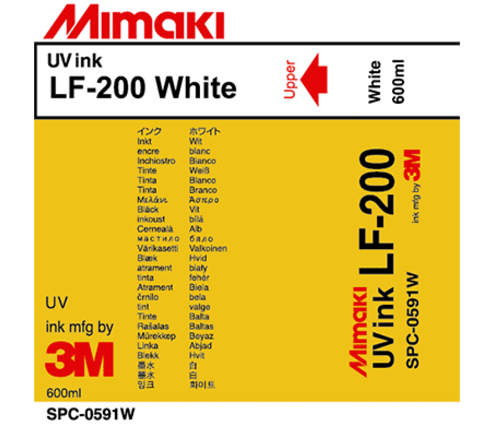 Mimaki UV Ink LF-200 White 600cc Bladder - Mimaki UV Ink LF-200 White ...