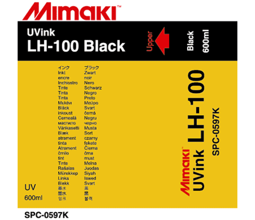 Mimaki UV Ink LH-100 Black 600cc Bladder